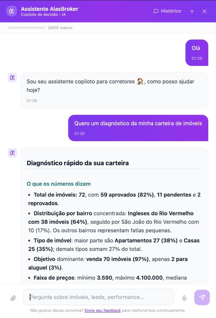 Assistente IA integrado
